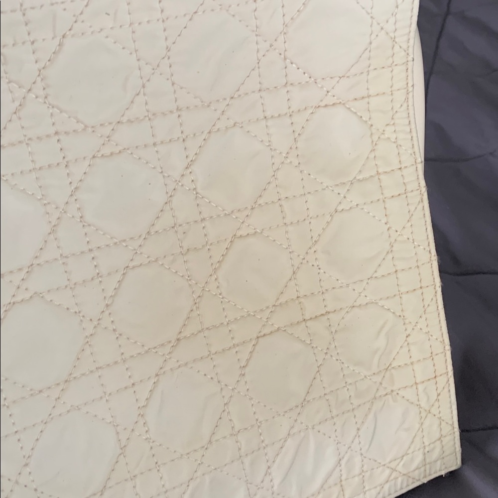 Dior Ivory Quilted Tote with Charm - Picture 4 of 8